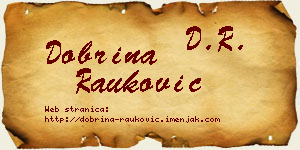 Dobrina Rauković vizit kartica
